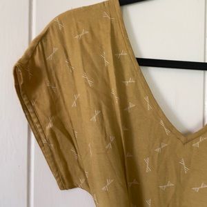 Carly Jean Marnie Yellow Wrap Midi Dress Medium